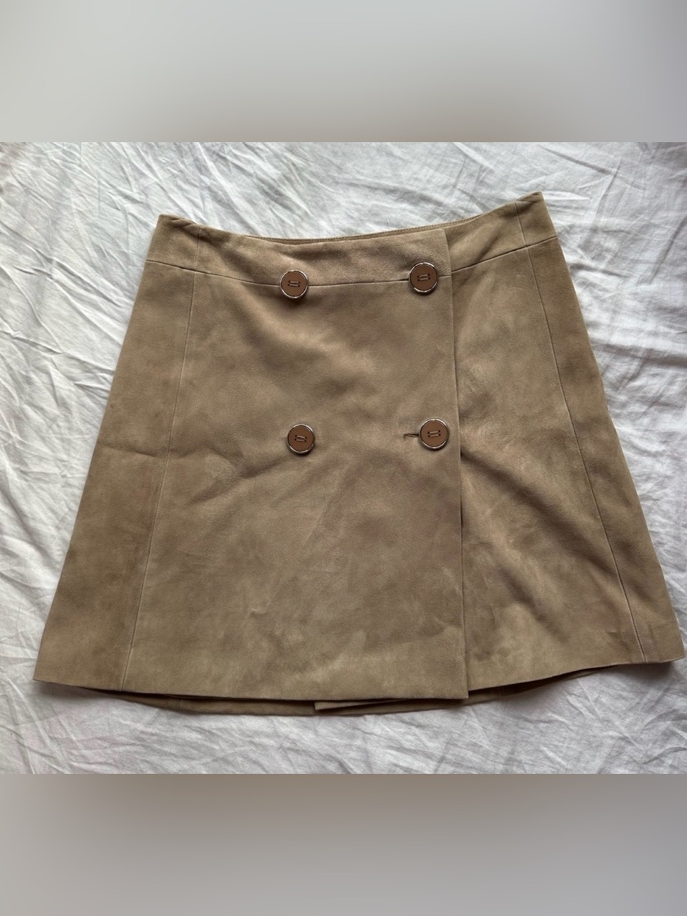 Sz 6 100% soft goat suede Ramy Brook Skirt